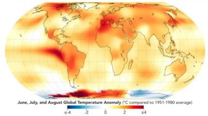 НАСА подтверждает, что лето 2023 года было самым жарким на Земле за всю историю наблюдений