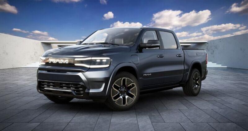 Первый полностью электрический пикап Ram сможет проехать до 800 км на одной зарядке