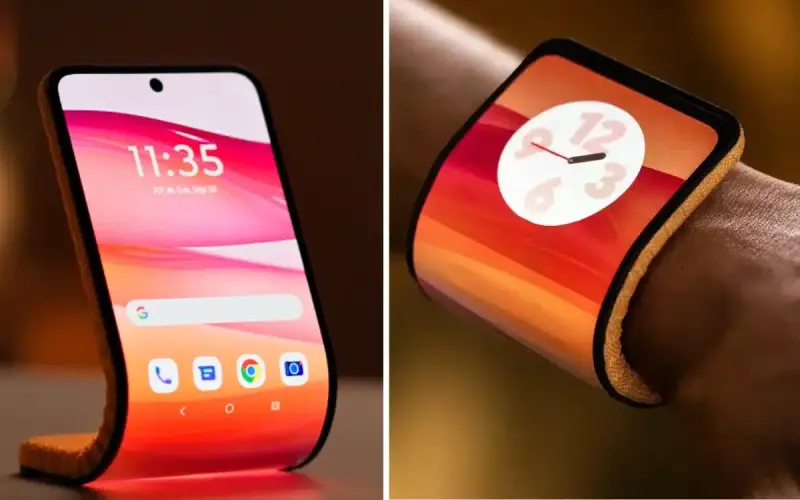 Образец гибкости: Motorola представила причудливую концепцию «наручного» смартфона