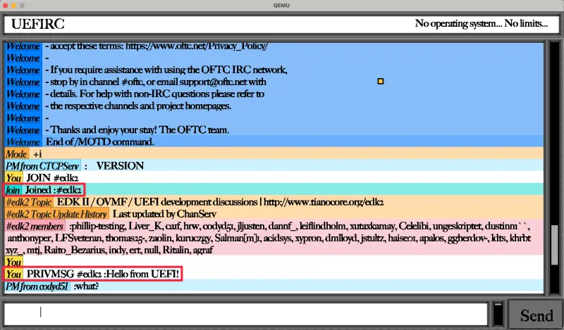 Фанат IRQ сумел запустить этот мессенджер в BIOS